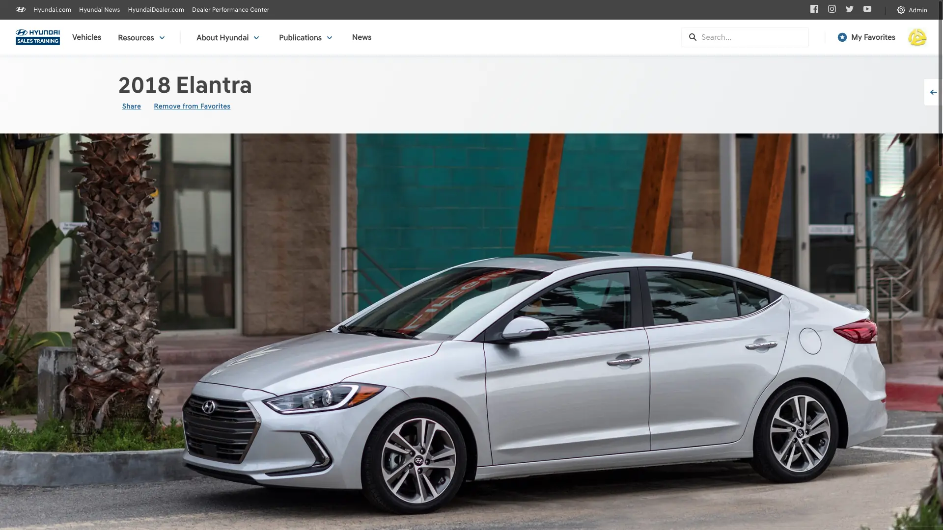Elantra in product view