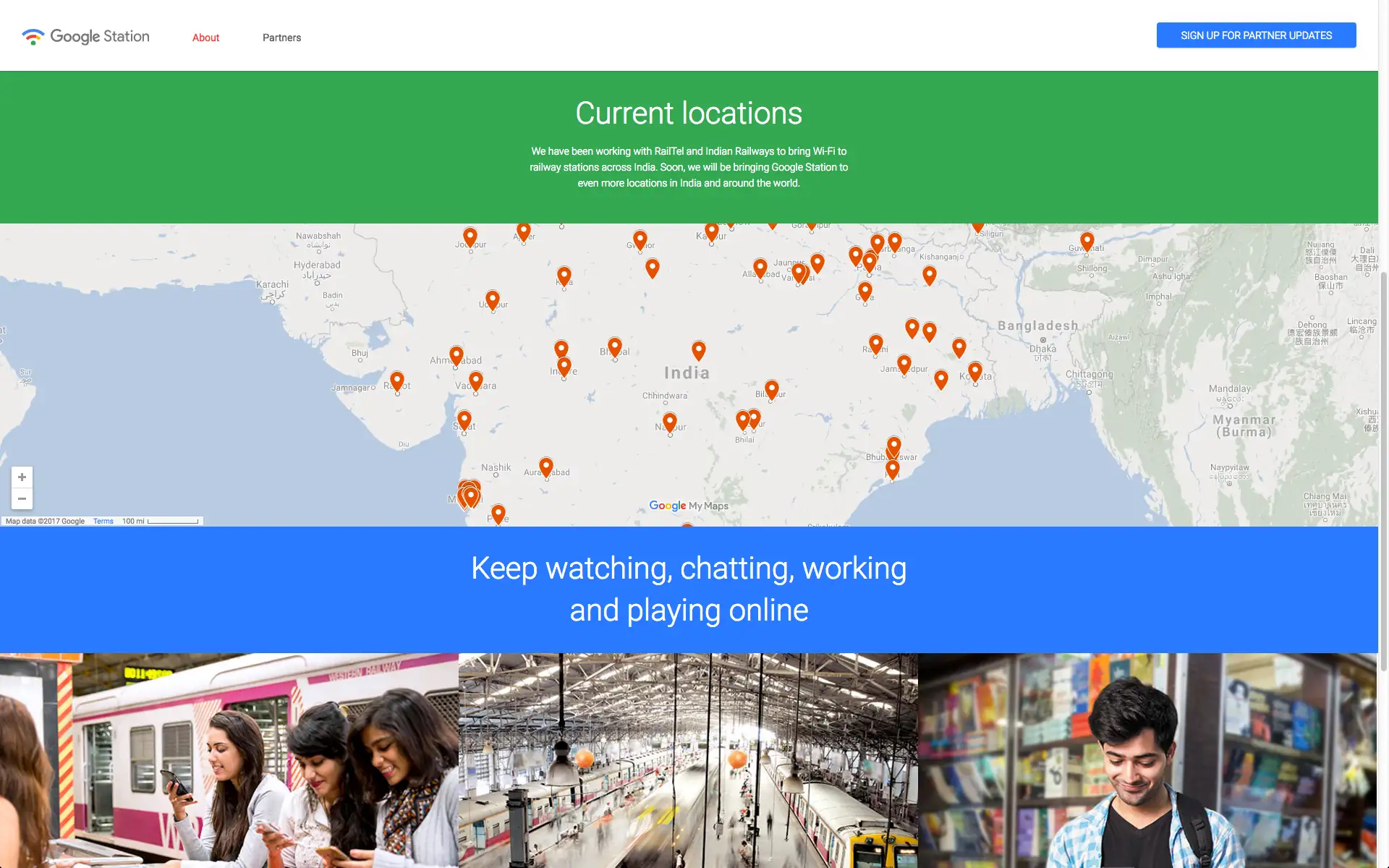 Google Station current locations