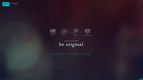 Sundance TV: Be Original: “Be Original” project poster